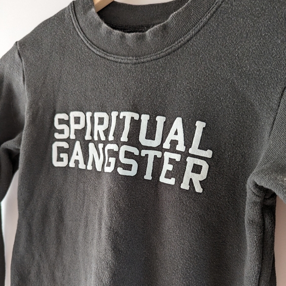 Preloved Condition Spiritual Gangster Cotton Sweatshirt in Black Size 6 Kids - Picture 2 of 5